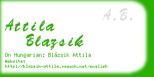 attila blazsik business card