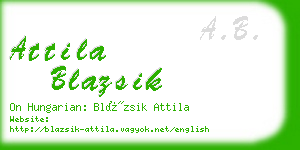 attila blazsik business card